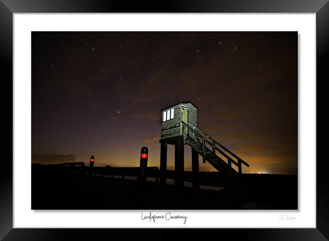  Lindisfarne causeway at night Framed Print by JC studios LRPS ARPS