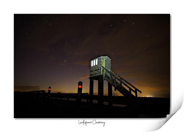  Lindisfarne causeway at night Print by JC studios LRPS ARPS