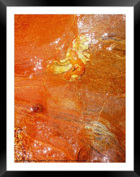 Wet Rocks, Greek kayak trip Framed Mounted Print by DEE- Diana Cosford