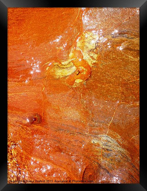 Wet Rocks, Greek kayak trip Framed Print by DEE- Diana Cosford