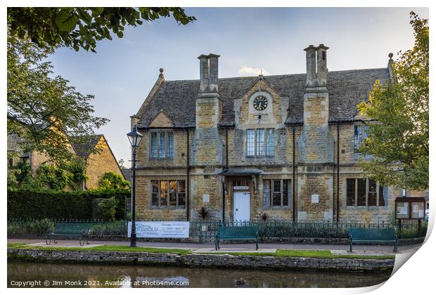 The Victoria Hall, Bourton-on-the-Water Print by Jim Monk