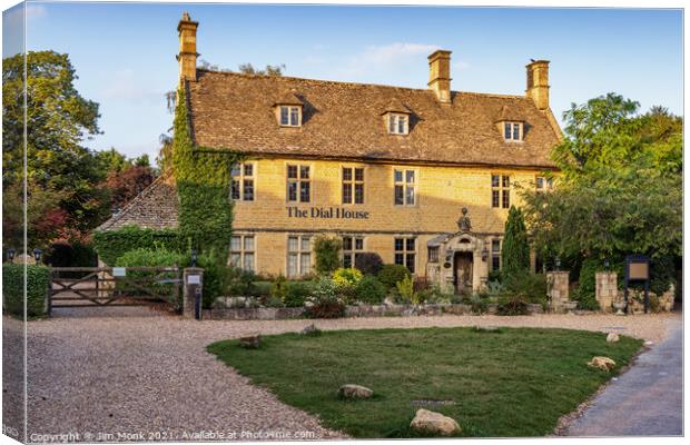 The Dial House, Bourton-on-the-Water Canvas Print by Jim Monk