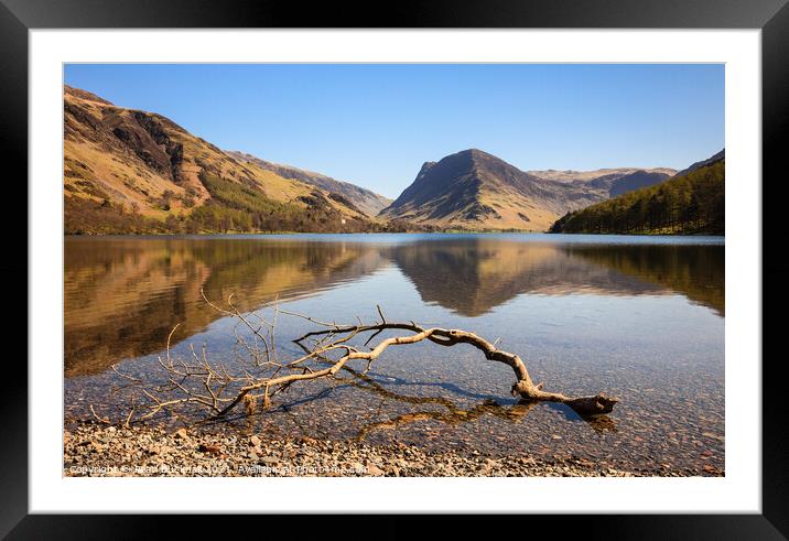 Buttermere Reflections Lake District  Framed Mounted Print by Pearl Bucknall
