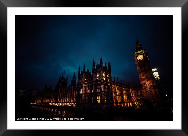 The Houses of Parliament Framed Mounted Print by Neil Porter