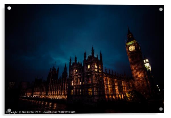 The Houses of Parliament Acrylic by Neil Porter