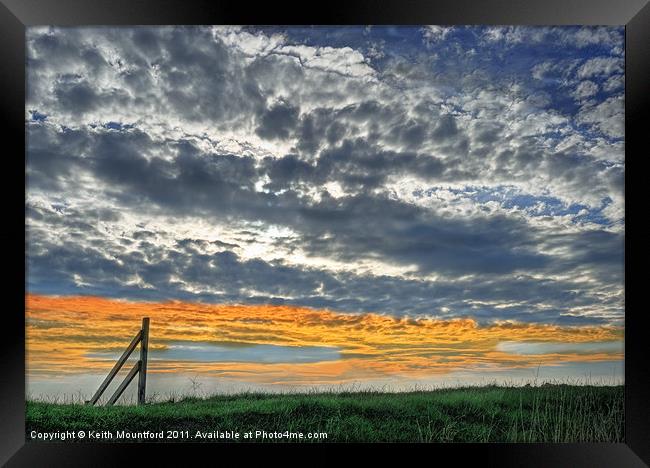 Norfolk Sunset. Framed Print by Keith Mountford