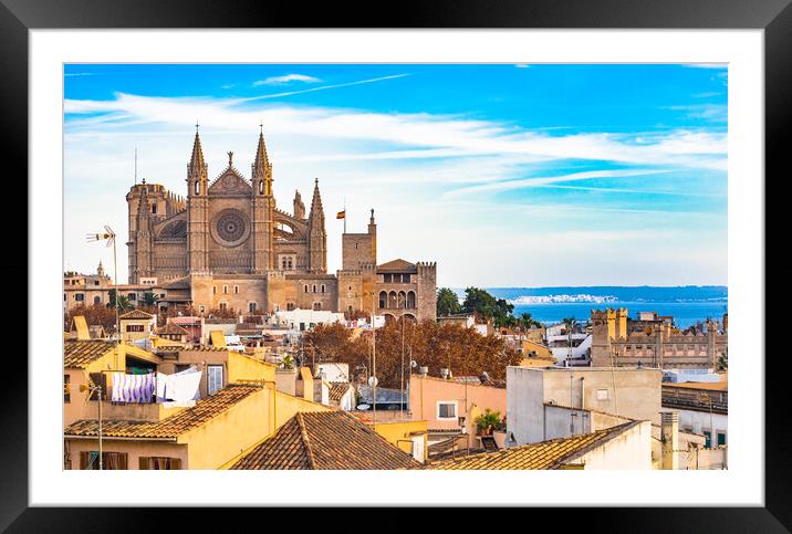 Historic city center of Palma de Mallorca Framed Mounted Print by Alex Winter