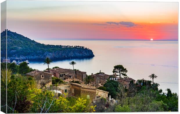 Beautiful view of old rustic mediterranean village Canvas Print by Alex Winter