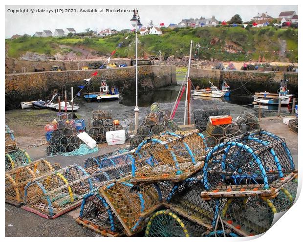 crail harbor Print by dale rys (LP)