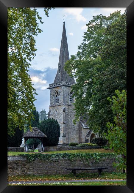 The Parish Church of Saint Mary,  Lower Slaughter Framed Print by Jim Monk