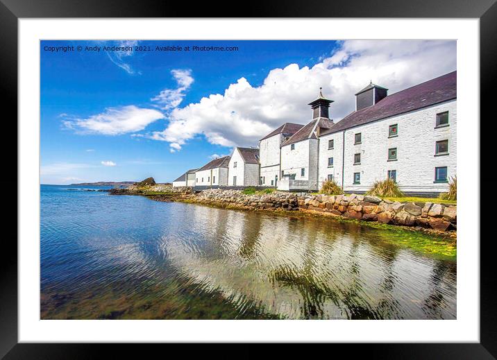 Laphroiag Distillery Islay Framed Mounted Print by Andy Anderson