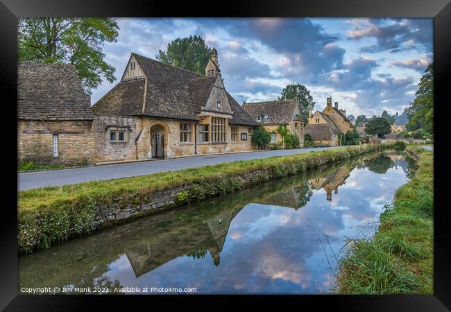Lower Slaughter Reflections Framed Print by Jim Monk