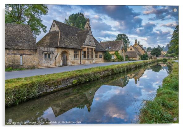Lower Slaughter Reflections Acrylic by Jim Monk