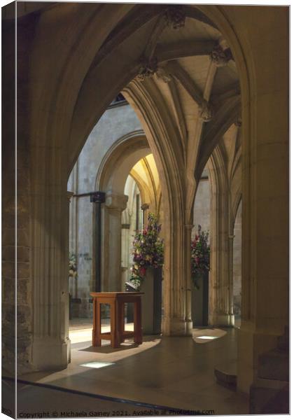 Chichester Cathedral, Chichester, Sussex, UK  Canvas Print by Michaela Gainey
