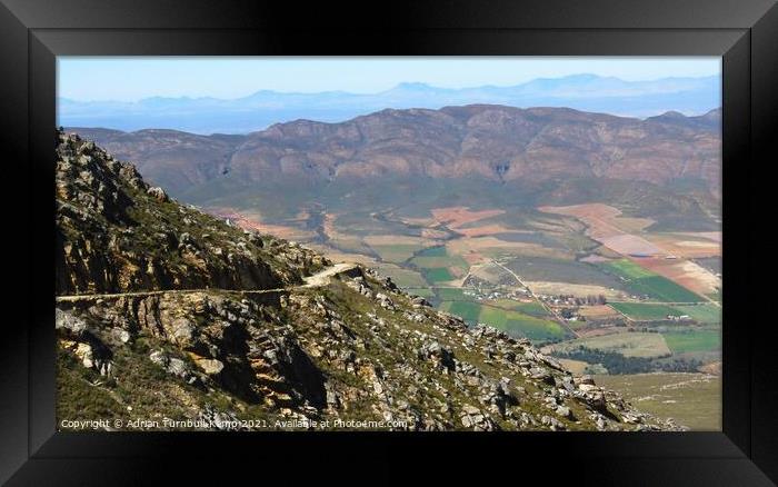 Southern view of Swartberg Pass  Framed Print by Adrian Turnbull-Kemp
