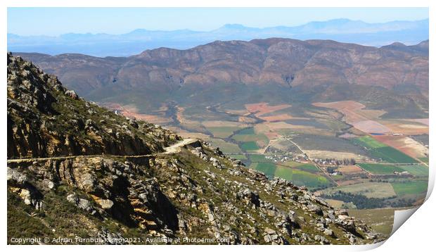 Southern view of Swartberg Pass  Print by Adrian Turnbull-Kemp