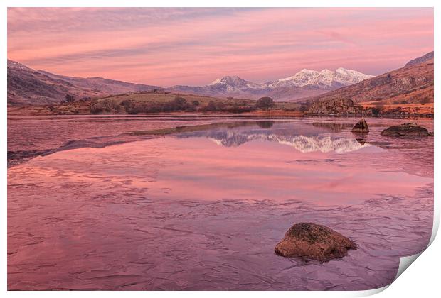 Snowdon - Red Dawn Print by Rory Trappe