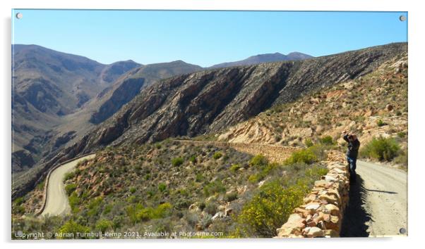 Switchbacks, Mullers Kloof, Swartberg Pass Acrylic by Adrian Turnbull-Kemp