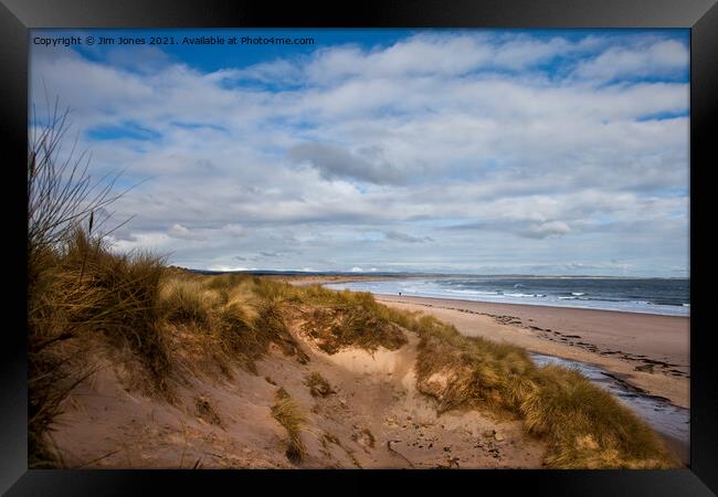 Springtime at Druridge Bay Framed Print by Jim Jones