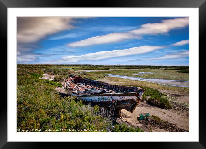 Ilha da Culatra Shipwreck Framed Mounted Print by Wight Landscapes