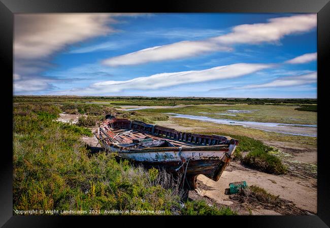 Ilha da Culatra Shipwreck Framed Print by Wight Landscapes