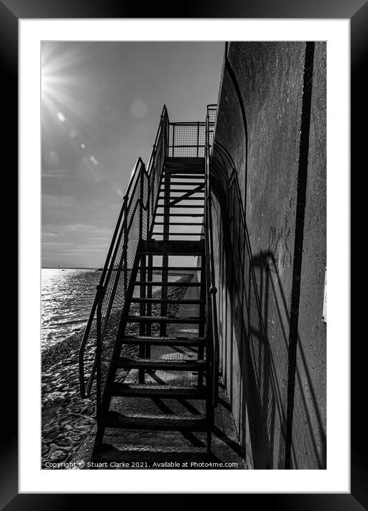 Ascending Canvey Island's Towering Stairs Framed Mounted Print by Stuart Clarke
