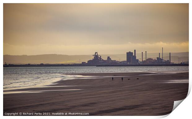 Seaton Carew Edge of the sands Print by Richard Perks