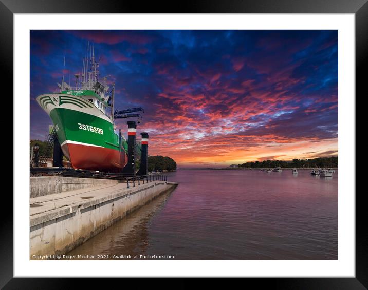 Spanish Coastal Surveillance Vessel Framed Mounted Print by Roger Mechan