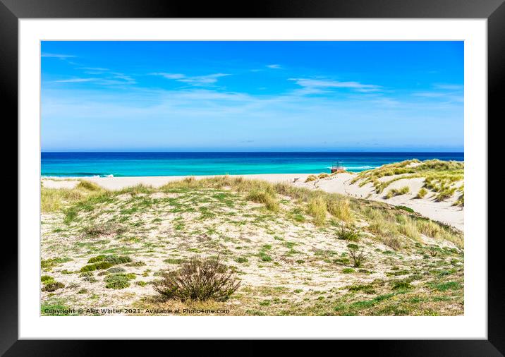 Beautiful dunes landscape on Mallorca Spain Framed Mounted Print by Alex Winter