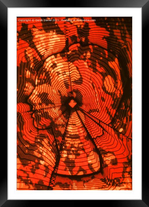 Vibrant Orange Facial Profile Framed Mounted Print by Derek Daniel