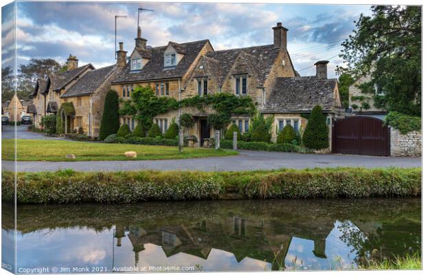 Lower Slaughter in the Cotswolds Canvas Print by Jim Monk