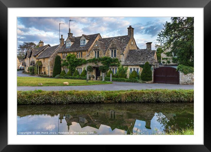 Lower Slaughter in the Cotswolds Framed Mounted Print by Jim Monk