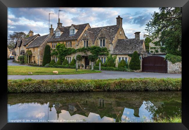 Lower Slaughter in the Cotswolds Framed Print by Jim Monk