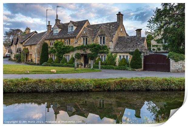 Lower Slaughter in the Cotswolds Print by Jim Monk