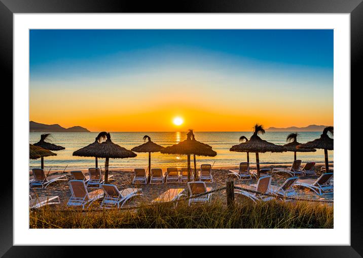 Spain Sunset Framed Mounted Print by Alex Winter