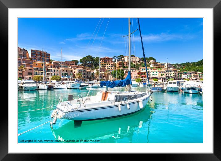 Port de Soller, Mallorca Framed Mounted Print by Alex Winter