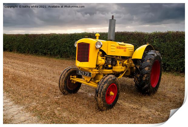 minneapolis moline tractors ,Cornish field Print by kathy white