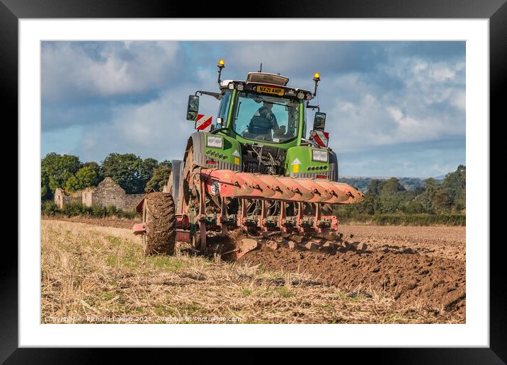 Autumn Ploughing at Thorpe Oct 2021 (1) Framed Mounted Print by Richard Laidler