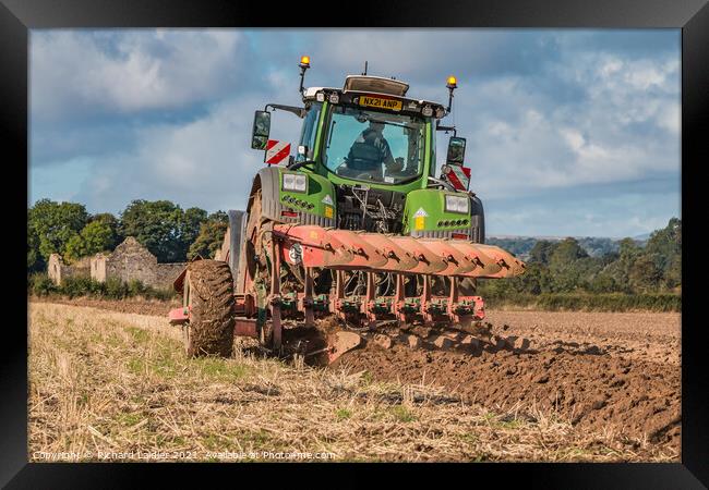 Autumn Ploughing at Thorpe Oct 2021 (1) Framed Print by Richard Laidler