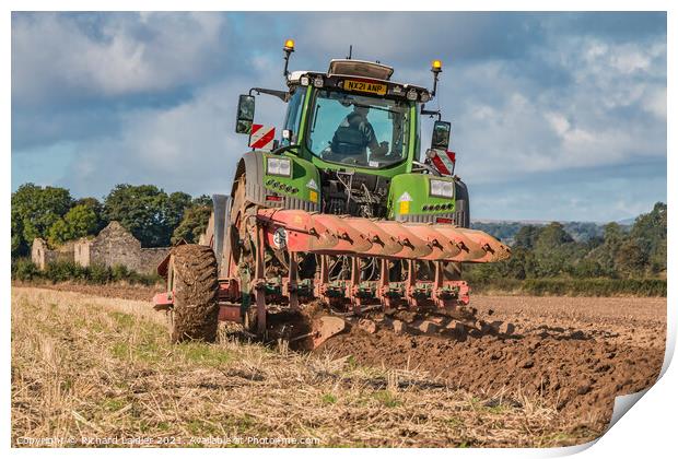 Autumn Ploughing at Thorpe Oct 2021 (1) Print by Richard Laidler