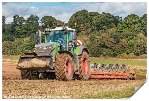 Autumn Ploughing at Thorpe Oct 2021 (2) Print by Richard Laidler