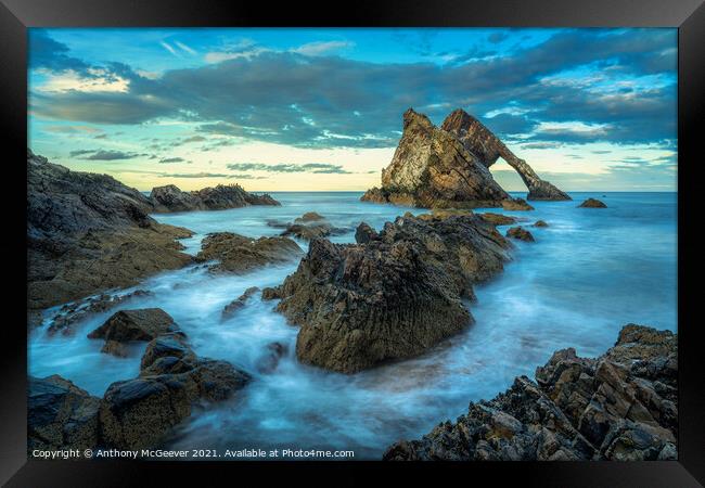 Bow Fiddle Rock Sunset  Framed Print by Anthony McGeever