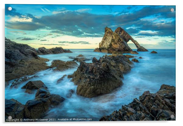 Bow Fiddle Rock Sunset  Acrylic by Anthony McGeever