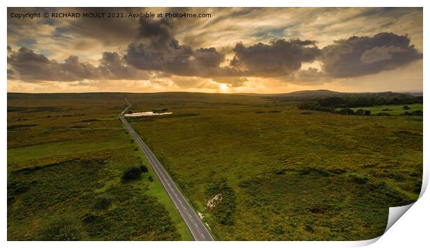 Cefn Bryn on Gower at Sunset Print by RICHARD MOULT