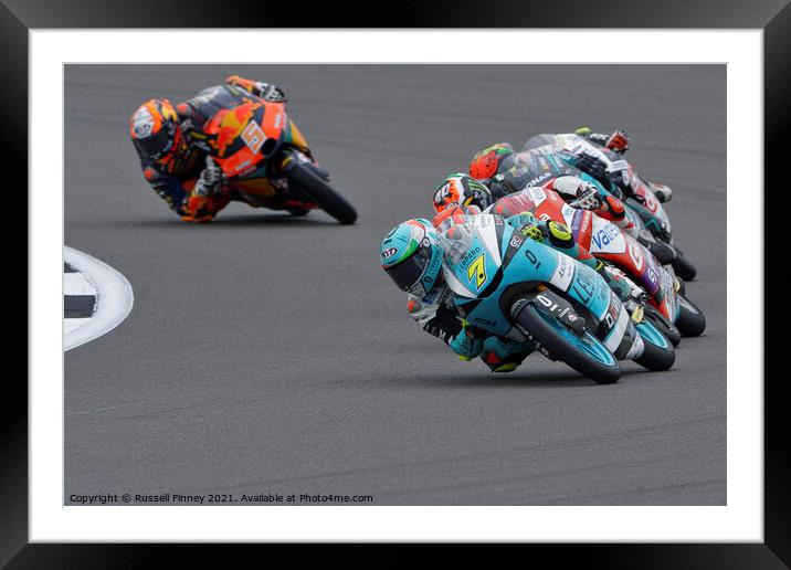 British Moto GP 2021Silverstone: MOTO 3  Framed Mounted Print by Russell Finney
