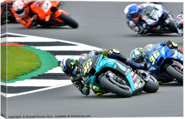 British Moto GP 2021Silverstone: MOTO GP Canvas Print by Russell Finney