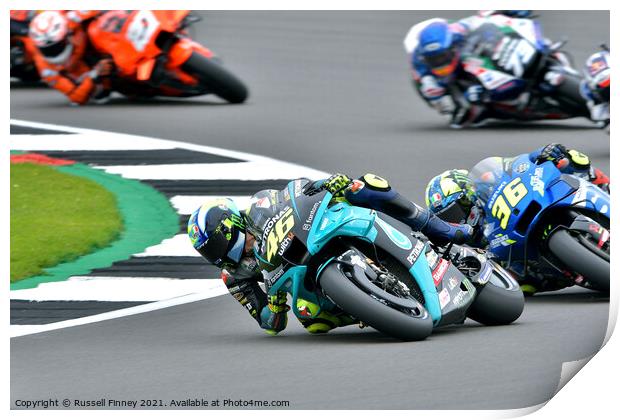 British Moto GP 2021Silverstone: MOTO GP Print by Russell Finney