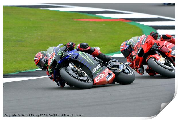 British Moto GP 2021Silverstone: MOTO GP  Print by Russell Finney