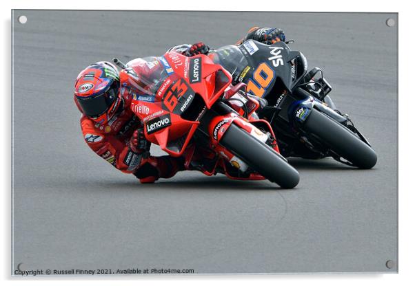 British Moto GP 2021Silverstone: MOTO GP Acrylic by Russell Finney
