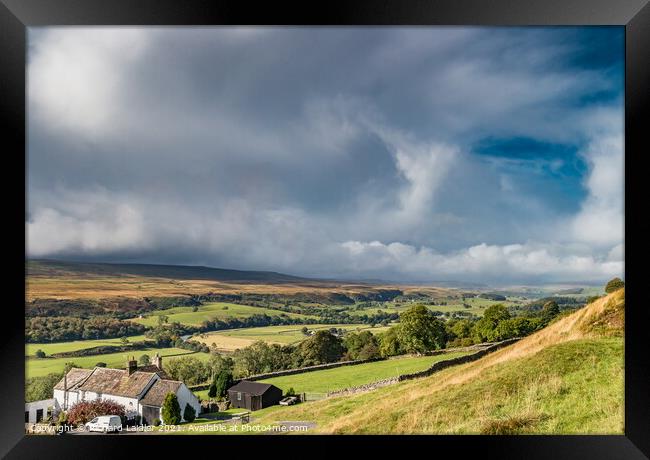 Upper Teesdale Panorama Drama Framed Print by Richard Laidler